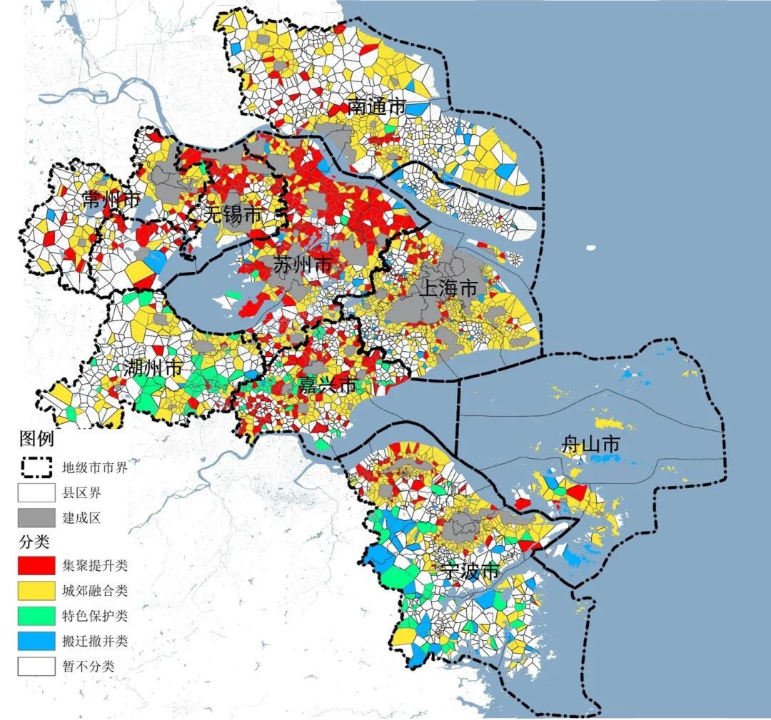 图14 上海大都市圈村庄分类示意图